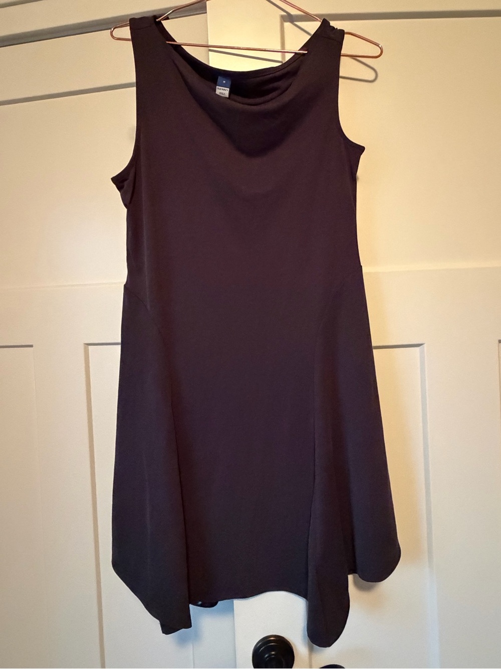 NWT Old Navy Asymmetrical dark grey Sleeveless Shift Dress